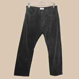 Mens Black Gray Striped Corduroy Fall Jeans Size 31W 28L Holiday Winter‎ Pants
